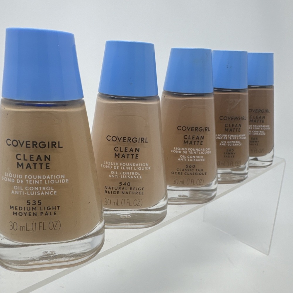 5 Covergirl Clean Mate Liquid Foundation 535 540 560 565 - Picture 3 of 5